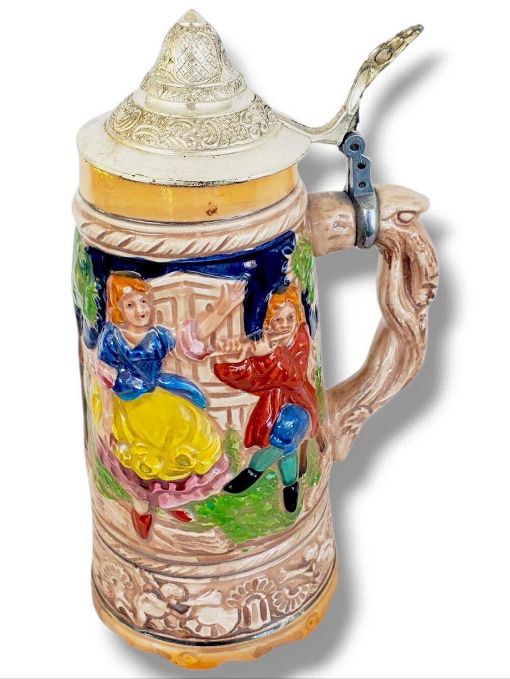 Vintage Lidded Ceramic Beer Stein with Music Box Designed Himark Gift Ware